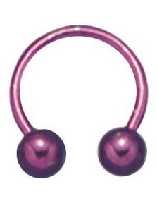 Rund Lilla Bold - 1,2 x 8 mm Øjenbrynspiercing 