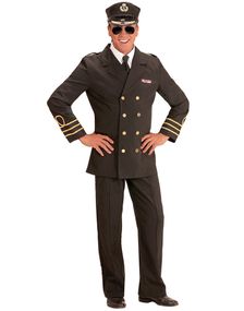 Marineofficer - Sort Herrekostume