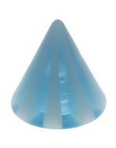 Stribet Spike Blue - 3 mm Akrylkugle til 1,2 mm stang
