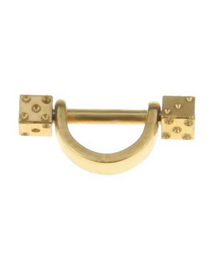 Double Dice Tragus/Helix - Guld - 1,2 x 8 mm