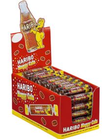 50 stk Haribo Roulette Cola - Vingummi med Colasmak 25 gram - Hel Eske
