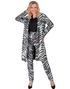 Sebrastripet Kostyme Trenchcoat med Paljetter