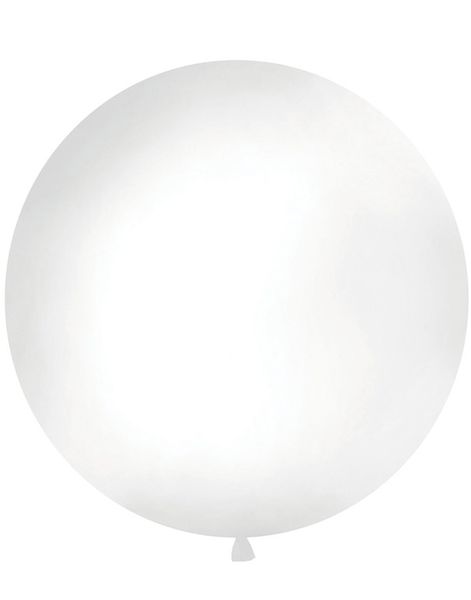 Hvid Pastelfarvet Rund JUMBO Ballon 1 meter