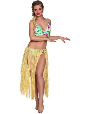 Beige Hawaii Bastskørt 80 cm