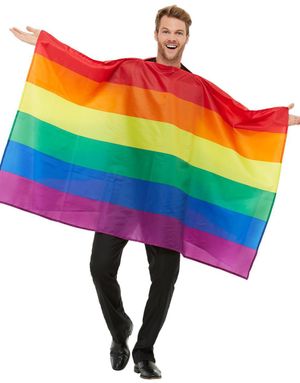 Regnbuefarvet Poncho Unisex