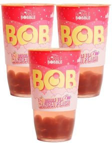 9 Stk BobbleBobble Sakura Peach - Bubble/Boba Tea - Hel Kasse 3,24 Liter