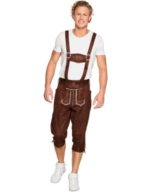 Brun Oktoberfest Ruskind Knælang Lederhosen