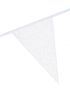Hvit Glitter Banner med Vimpel Flagg 6 meter