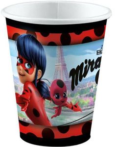 8 stk Papirkopper 250 ml - Miraculous