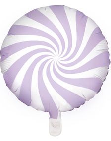 Lys Lilla Candy Mønstret Folieballon 45 cm