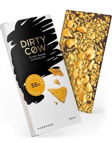 Dirty Cow Honey Come Home - Håndlaget Plantebasert Vegansk Sjokolade med Honningkake 80 gram 
