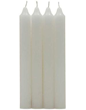 4 stk Hvite Kronelys 17,5 cm