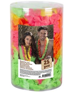 25 stk Hawaii-Kranse PARTYPAKKE! - Assorterede Ensfarvede