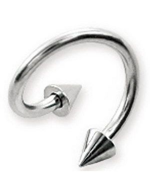 Basic Curve Øjenbrynspiercing med Spike Kugler