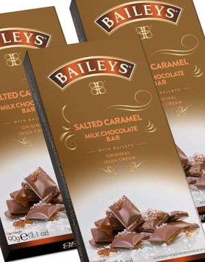 15 stk Baileys Salted Caramel Mælkechokoladeplade - Hel æske 1350 gram