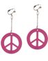 Hippe Peacetegn Øreringer - Neon Rosa