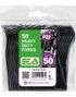 50 stk Sorte Heavy Duty Genanvendelige Plastgafler