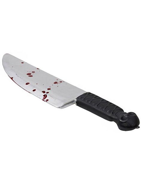 Slagterkniv m/Blod - 39 cm Kostumetilbehør