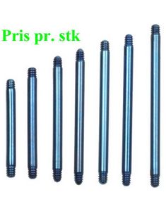 Blå Lige Stang i Titan til 1,6 mm Kugle