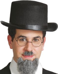 Sort Top Hat med Satinbånd