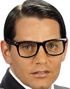 Wayfarer Briller m/Klart Glas - Sort