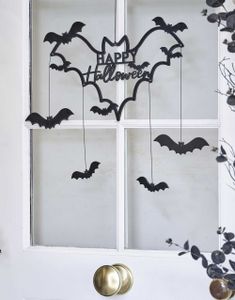 Happy Halloween Flaggermus Skilt - Night Fright