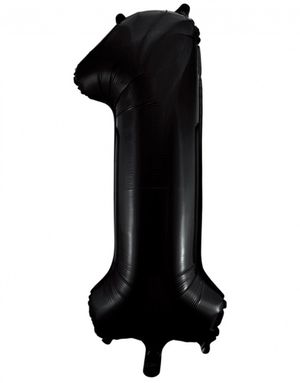Tallet 1 - Sort JUMBO Folieballon 86 cm