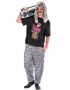 Zebra Mønstret 80'er Kostume Bukser