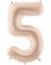 Beige Stor Folieballong 72 cm