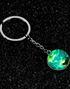 Kosmisk EARTH Glow in The Dark Nøkkelring 