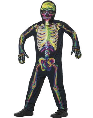 Glow in the Dark Skelet Kostume til Børn