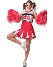 Amerikansk Cheerleader Damekostume