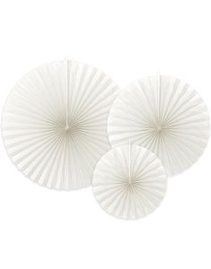 3 stk Hvide Papirrosetter
