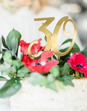 Fødselsdag "30" Kagetop ca 20,5 cm