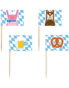 30 stk Muffins/Kakedekorasjoner med Norske Flagget