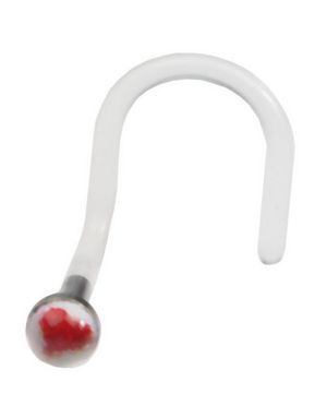 Red Heart White - Næsepiercing