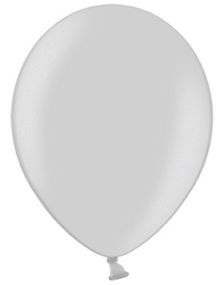 100 stk 13 cm - MEGAPACK - Metallisk Sølvfarvet Balloner