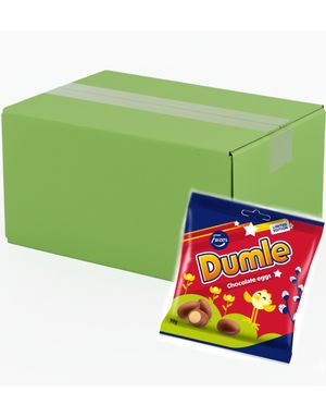 24 poser Fazer Dumle Chocolate Eggs - Sjokoladeegg med Karamellsmakende Melkekremfyll - Hel Eske