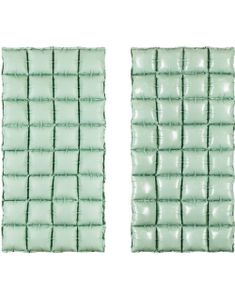 Tosidig Mintgrønn Matt/Glossy Ombre Waffle Folie Ballong for Backdrop/Bakgrunn 55x110 cm