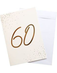 60 År - Kjempestort Gratulasjonskort med Konvolutt i A4 Format
