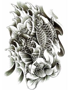 Ed Hardy Inspirert Koifish (Fake Tattoo)