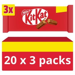 1780185600_620 stk 3-Pak KitKat 4 Fingers Chokolade - Hel Kasse 2,49 kg
