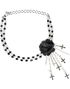 Svart - Gotisk Blomst Choker