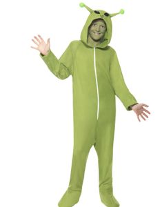 Grønt Alien Kostume til Børn