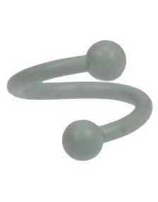 Twister - 1,2 x 8 mm Hvid Øjenbrynspiercing