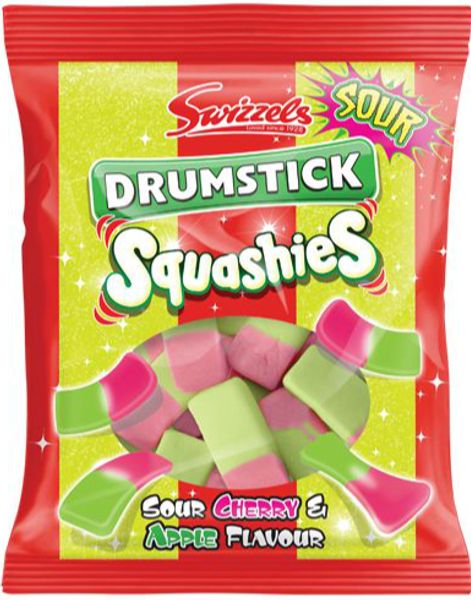 Swizzels Drumstick Squashies med Surt Kirsebær og Æblesmag 120 gram