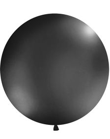 Sort Pastelfarvet Rund JUMBO Ballon 1 meter