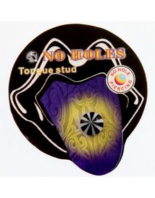 Bold Sort og Hvid til Tunge - Fake Piercing