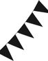 10 Meter Banner med Sorte Vimpel Flag