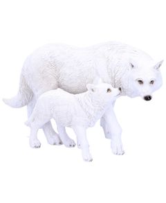 Hvide Mor og Barn Ulvefigurer 27 cm